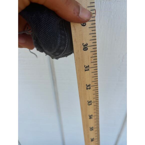 Zara High‎ Waisted Wide Leg Jeans, Distressed, Black, Size 6 - Picture 3 of 5